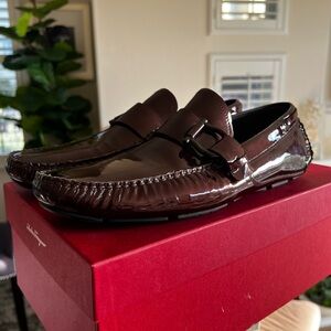 Salvatore Ferragamo Men's Dark Brown Slip-On Loafers